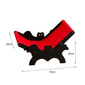 Wooden cat recliner lounge chair MW-054 in black and red Halloween colours