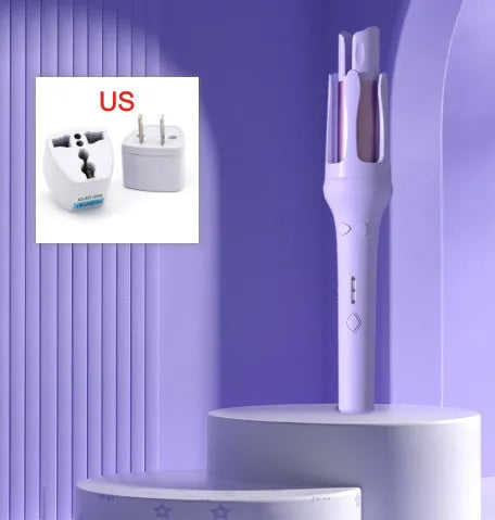 White and Chigo brand automatic hair curler with a 32mm barrel on a table.