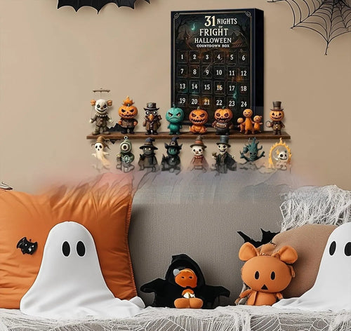 Halloween horror advent calendar blind box with doll figure for 31 night countdown