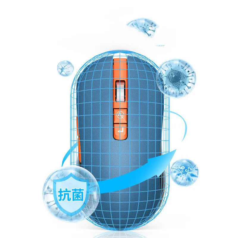 IFLYTEK brand wireless gaming mouse with voice translation and microphone on a desk.