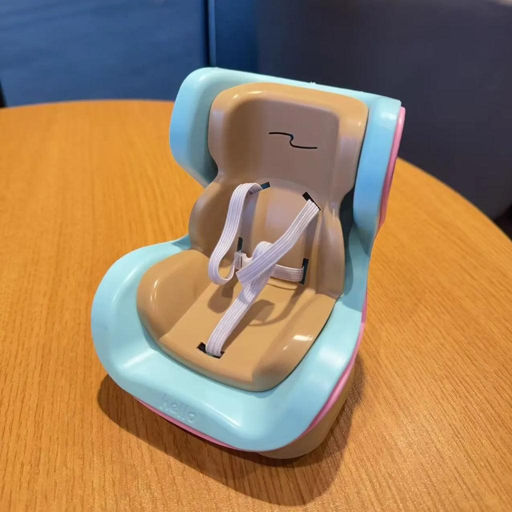 Plastic car ornament doll in milk tea colour with magnetic base and two air outlet clips