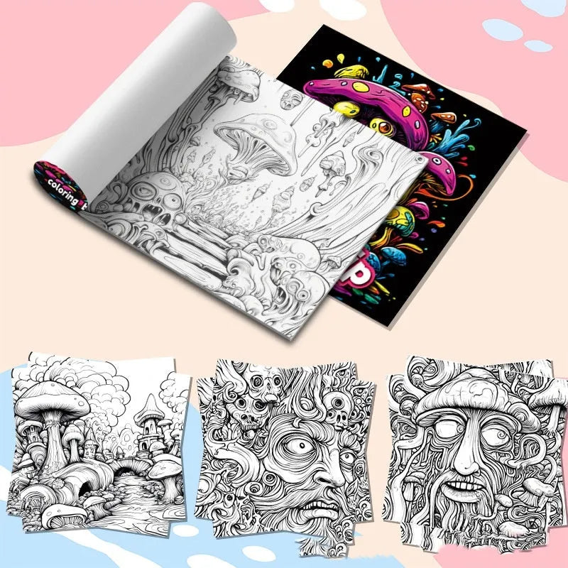 Acid tour colour painting book measuring 200mm in length with paper pages