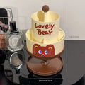 Japanese style rotating cosmetic brush barrel storage unit in beige colour with 18 litre capacity
