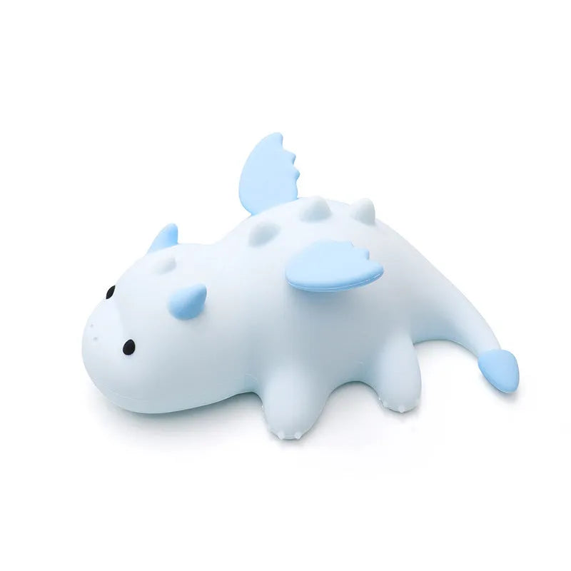 Soft light seven-color atmosphere small night lamp in cream colour with cartoon design, measuring 157 x 117 x 67 mm