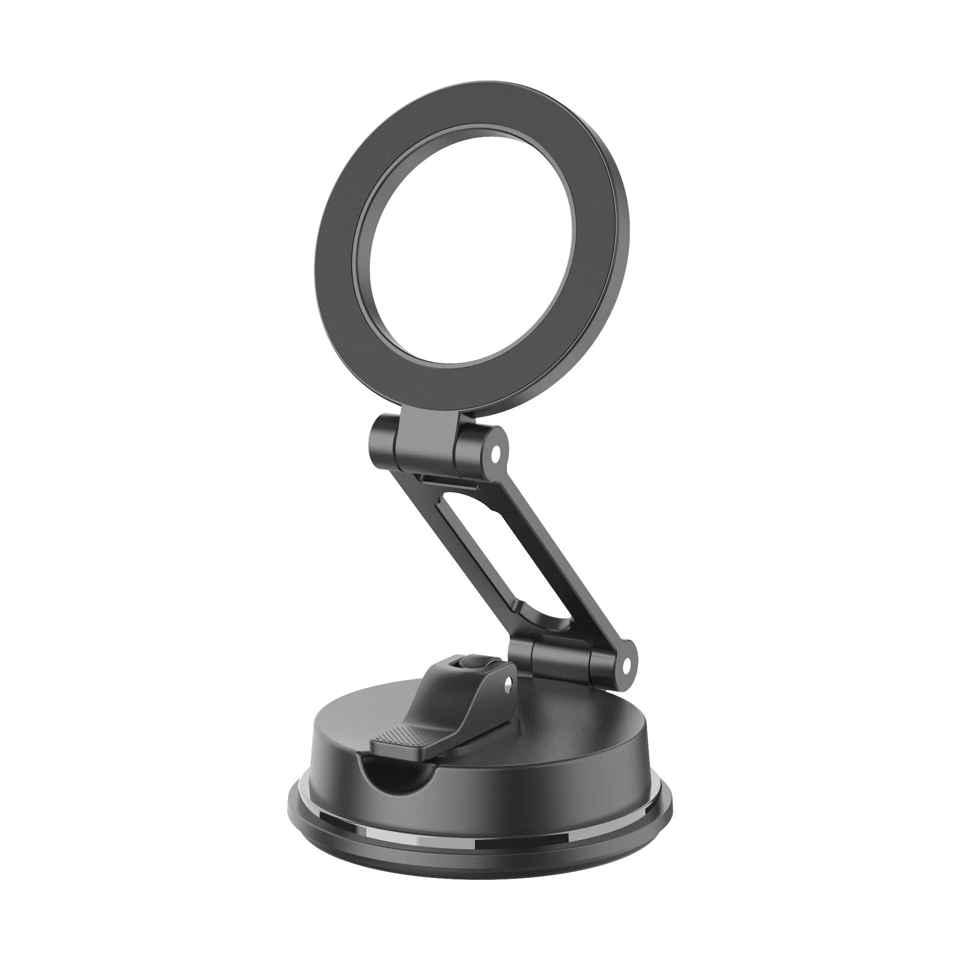 Black H154 magnetic phone holder with suction cup for car mounting