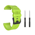 26mm wide black silicone watch strap with stainless steel buckle for Jiaming watches.