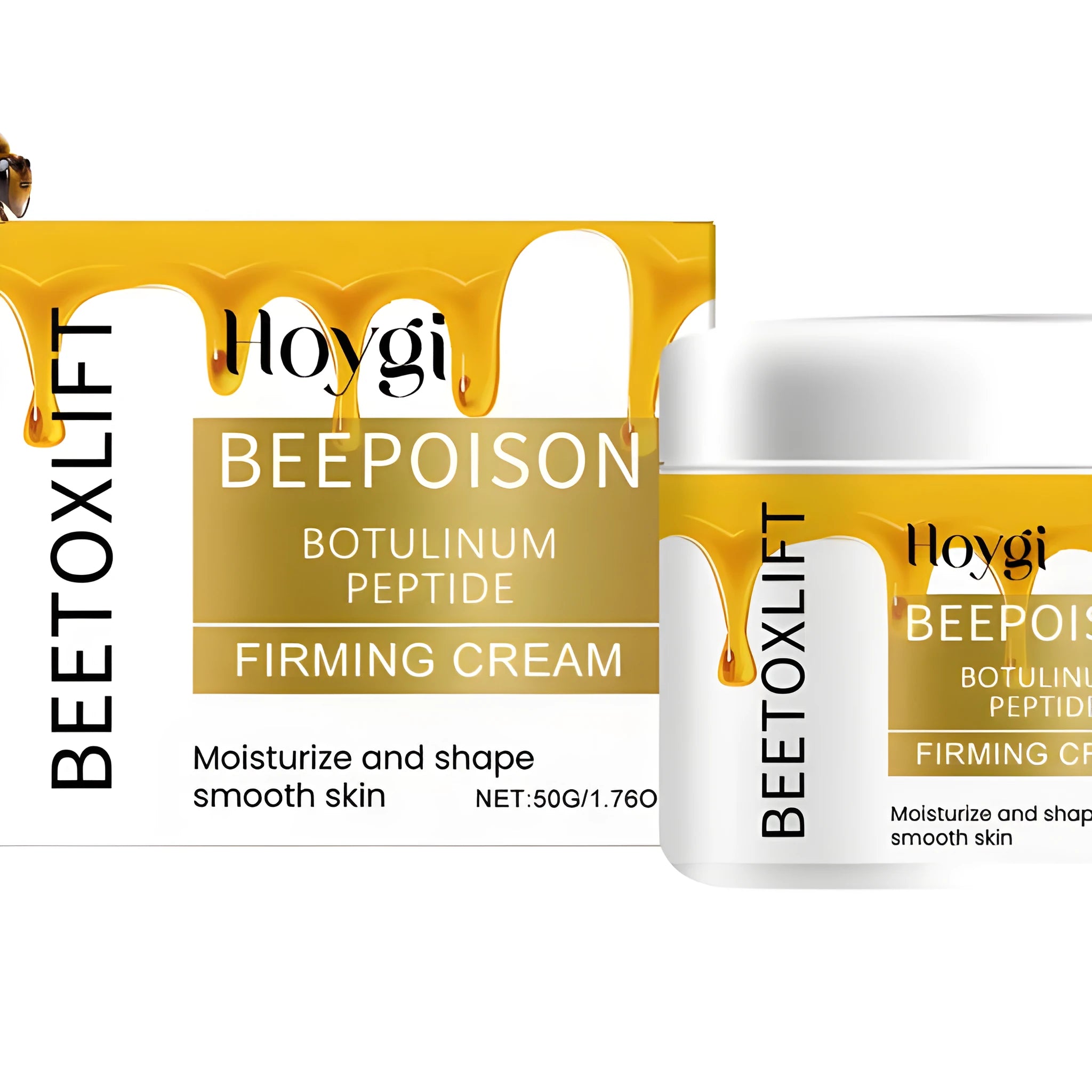 50g jar of tightening anti-wrinkle facial cream containing collagen and hyaluronic acid