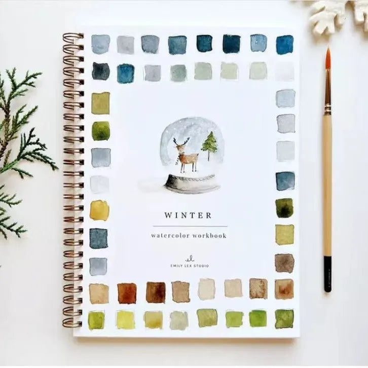 Portable household natural pigment palette paint box with twelve colours in a fashionable case
