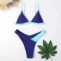 Women's two-piece nylon swimsuit briefs in pattern colour with European and American sizing