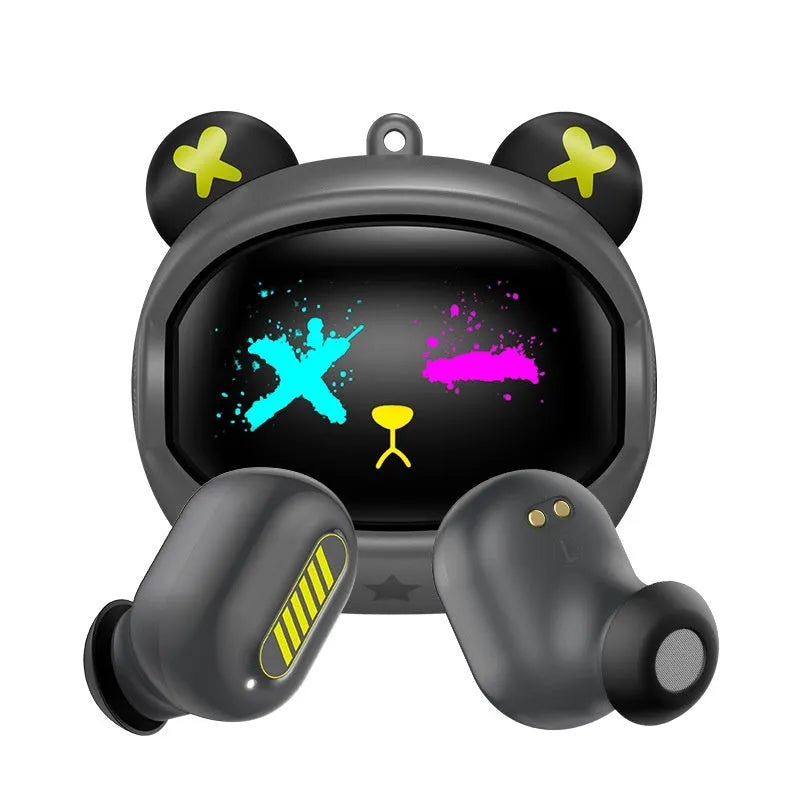 Star Magic Bear wireless Bluetooth in-ear gaming headset in white with creative bear design