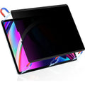 Magnetic anti peeping privacy film and storage clip for iPad on a tablet screen