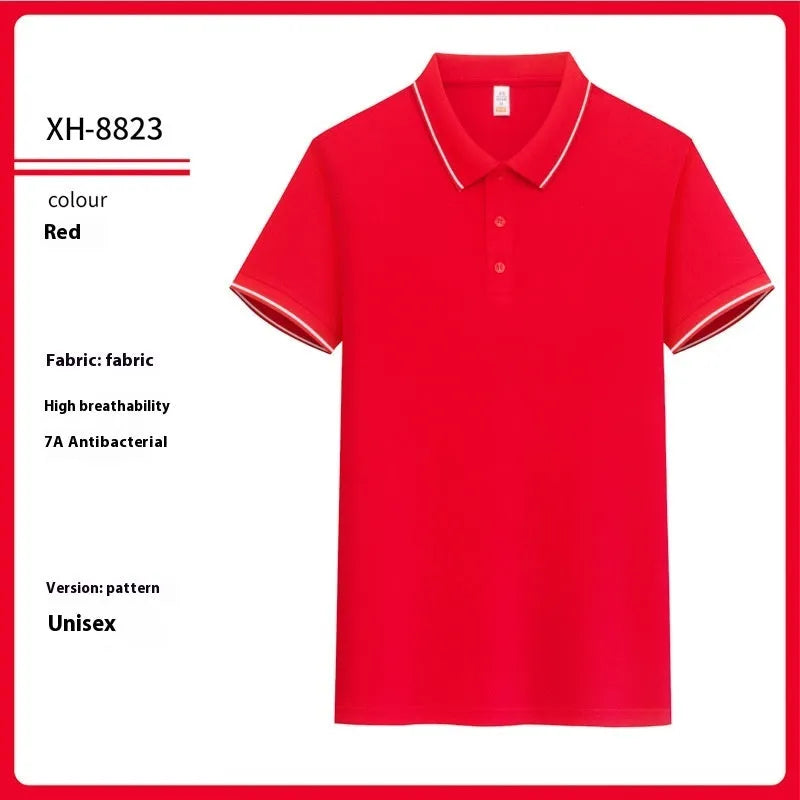 Slim fit antibacterial polo shirt with lapel collar in light purple colour showing short sleeves