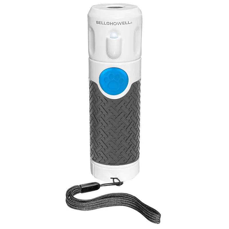 White handheld ultrasonic dog trainer device for bark control with ABS plastic construction