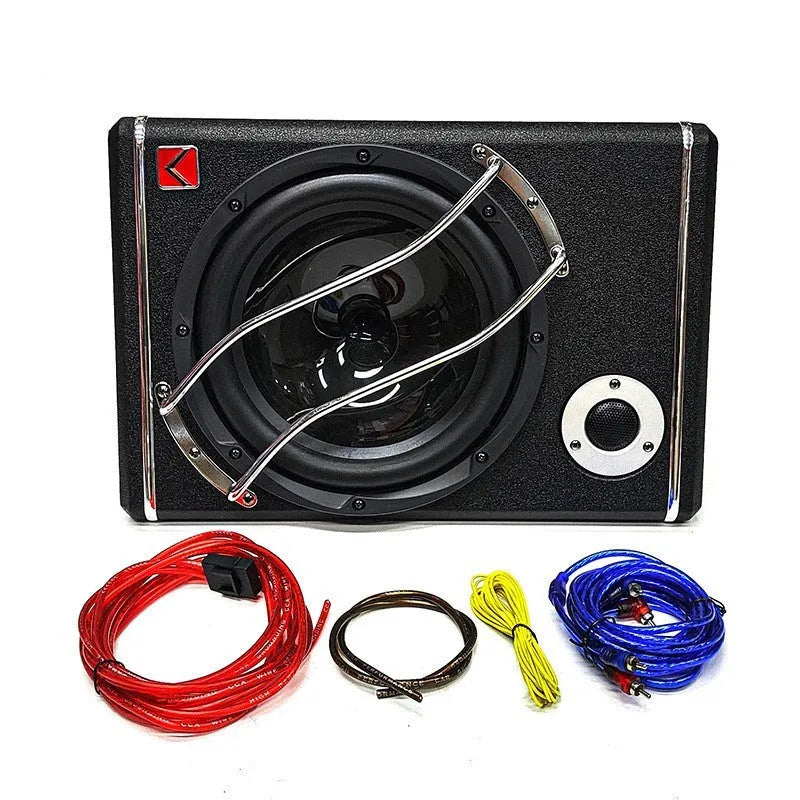 Refit A 10-inch car subwoofer with MDF enclosure and PVC leather finish for 12V car audio