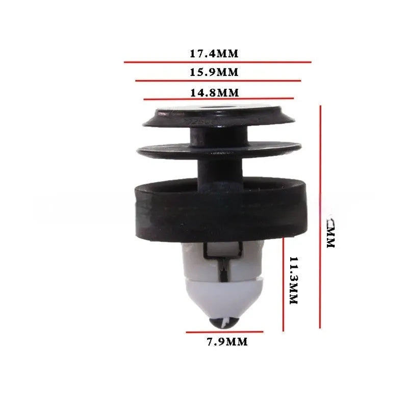 Black plastic nylon door trim panel buckle for BMW, available in 100PCS or 200PCS packs