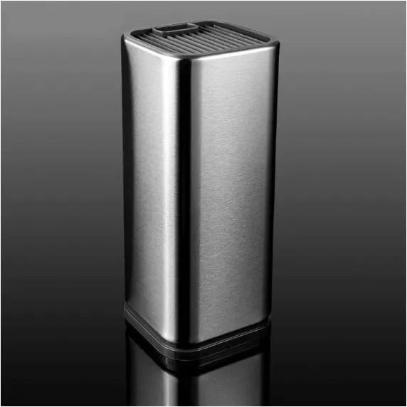 Black and white kitchen tool holder with detachable bottom for cutlery and knife storage