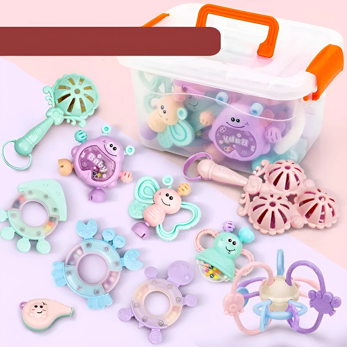 Plastic baby early education comfort toy for 0-3 years, one of 6 styles, 480g-680g