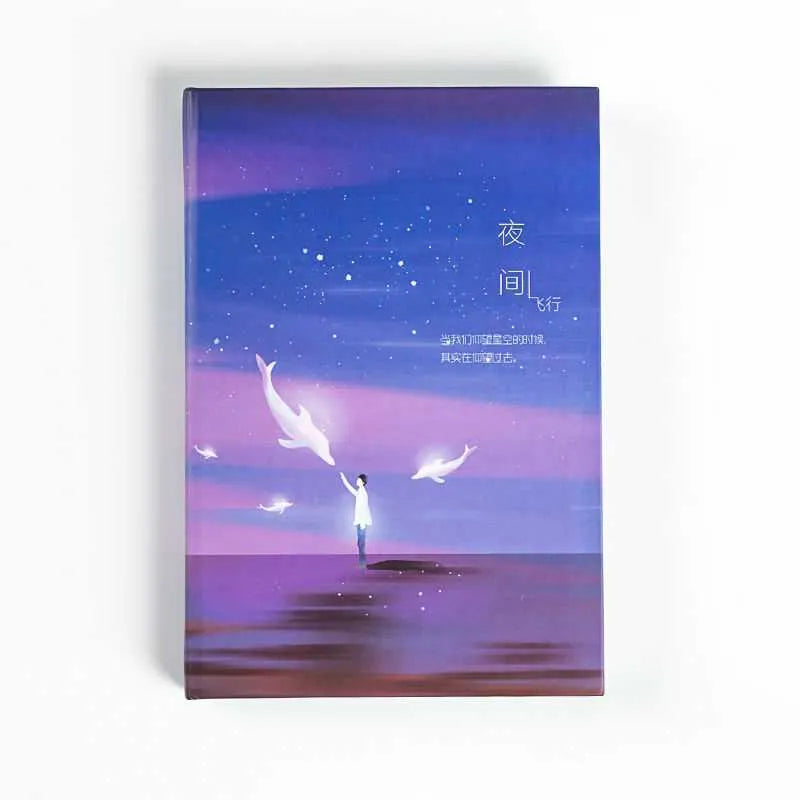 Chinese style whale colouring diary A5 hardcover notebook with 224 sides of colouring pages