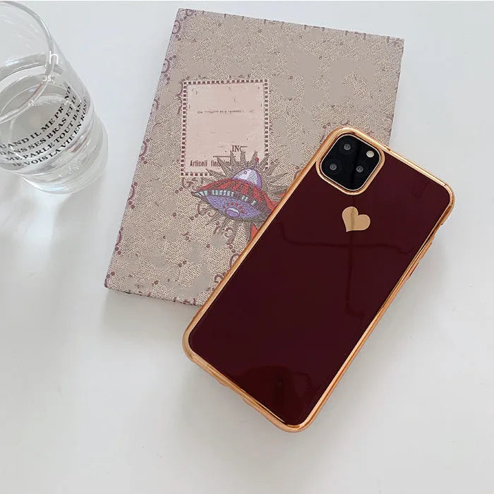 Solid colour TPU back cover case for iPhone on a table