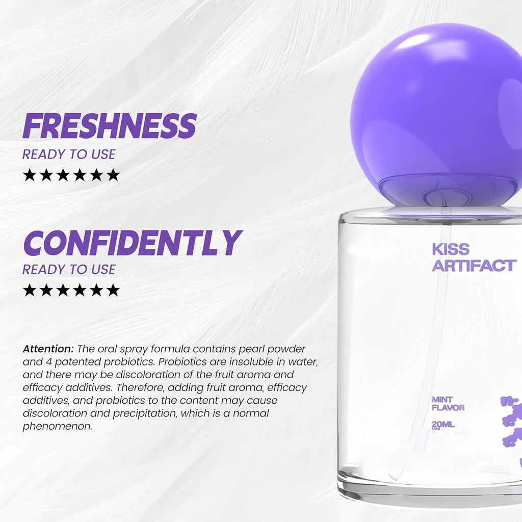 20ml oral spray bottle with probiotic hydrating formulation for portable body care