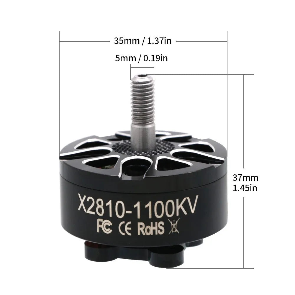 Multi-axis flight model motor for aircraft models with metal construction