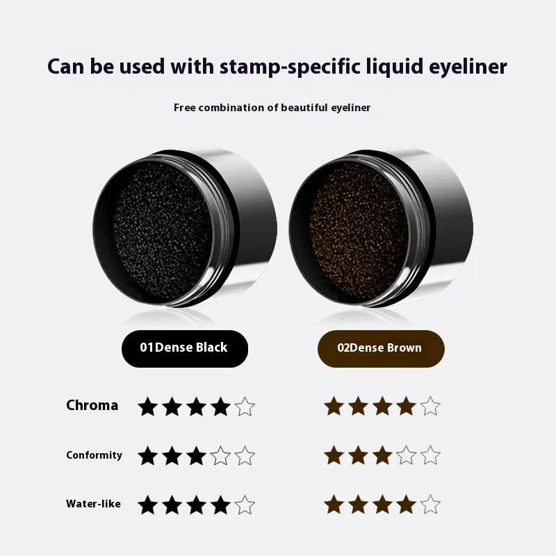 Double-headed waterproof eyeliner in thick black and brown with quick-drying two-in-one design