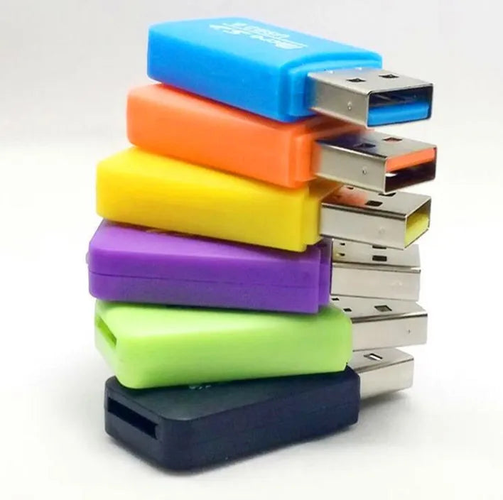 Mini USB TF card reader with 16GB memory card and SD transfer adapter