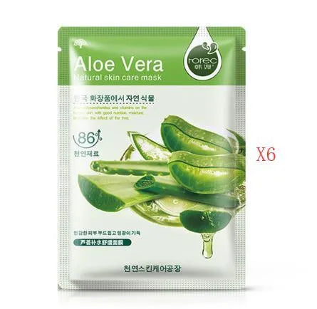 Aloe vera sheet mask 30g for moisturising and pore care white packaging