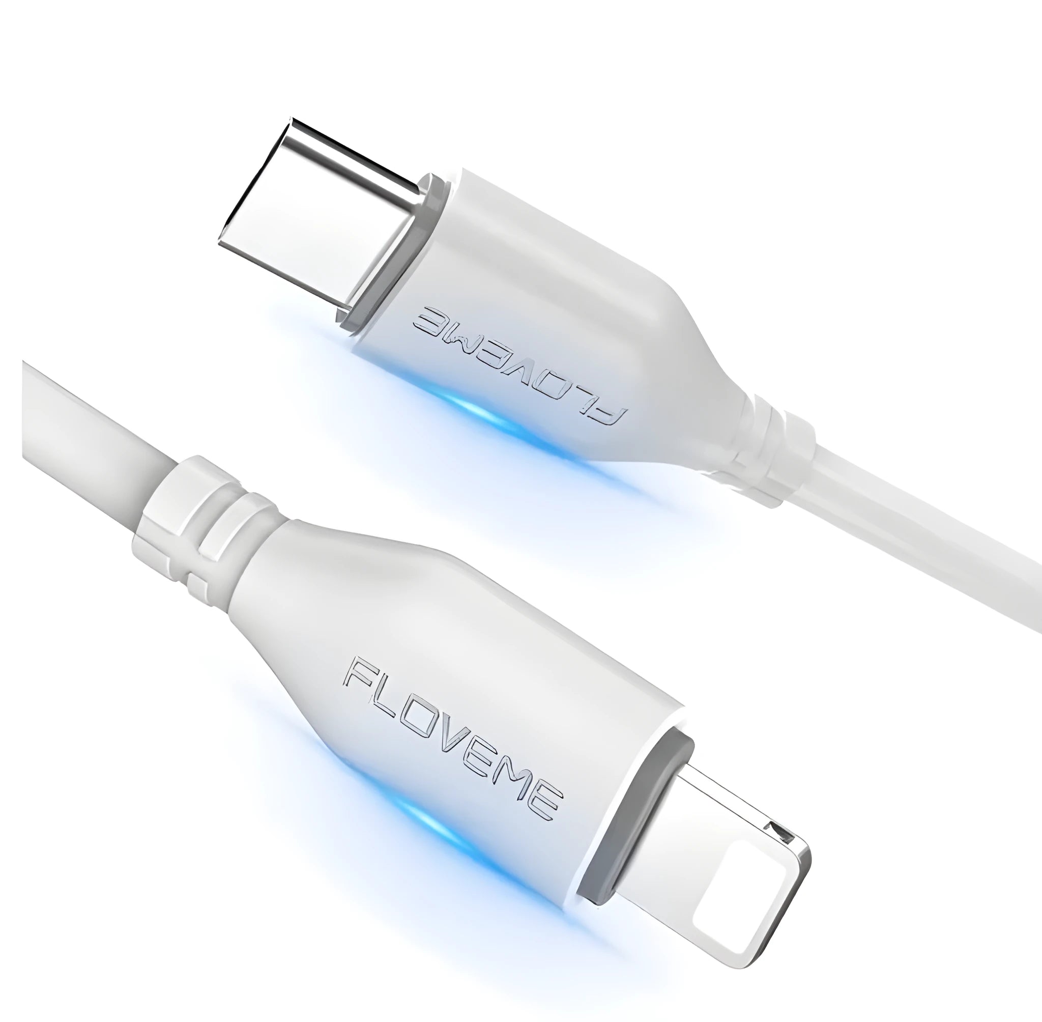 White USB-C to Lightning charging cable with MFi certification for Apple devices