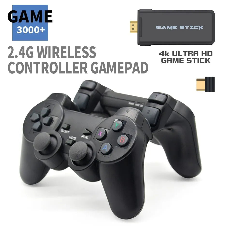 Explosive 2.4G Doubles Y2HDMAX game console with two wireless controllers and 4K HD output in Army Green