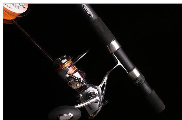 Black fishing line winder tool with adjustable tension mechanism for solo spooling