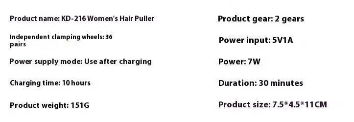 Portable USB electric hair removal device in KEDA-216 colour with charger and cleaning brush