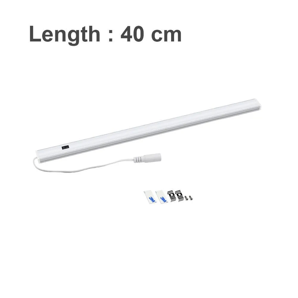 Aluminium profile LED strip light bar for cabinet and bookshelf installation.