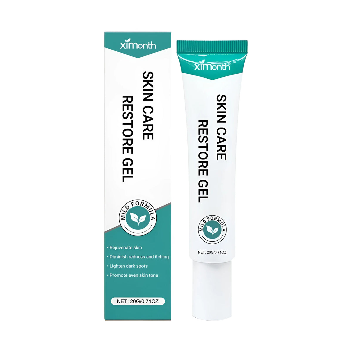 Skin Care Restore Gel 20g tube with soothing menthol aloe and centella asiatica formula