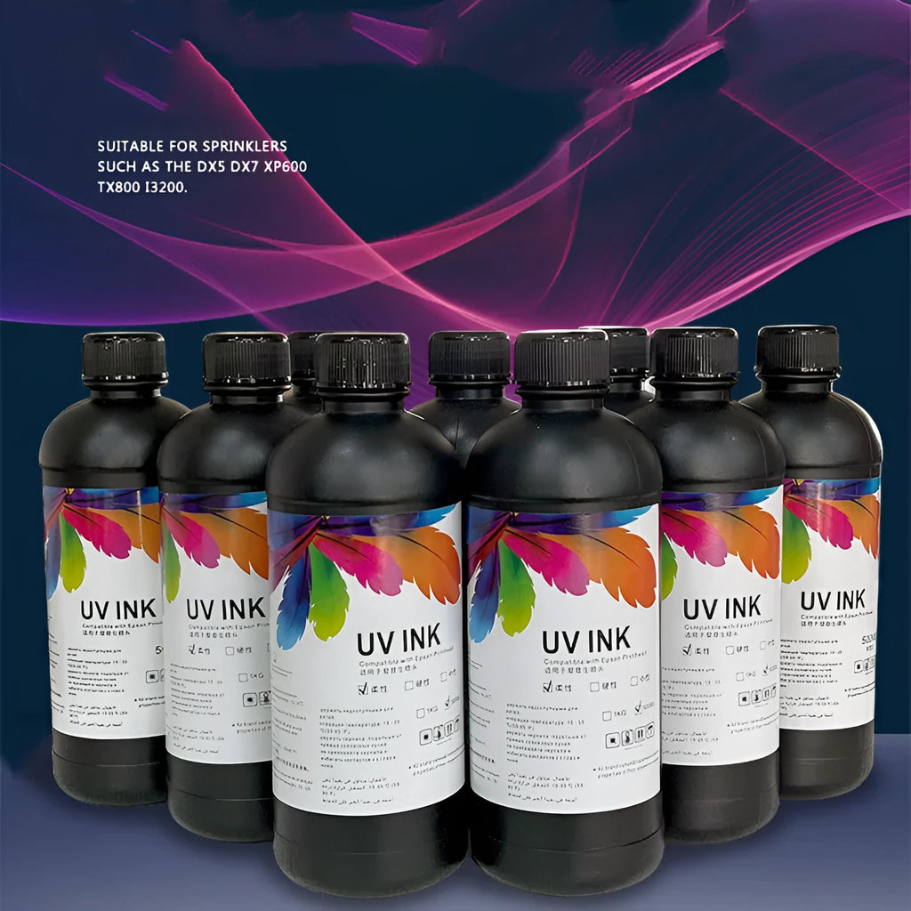 500ml bottle of Epson compatible UV ink for XP600 TX800 printers
