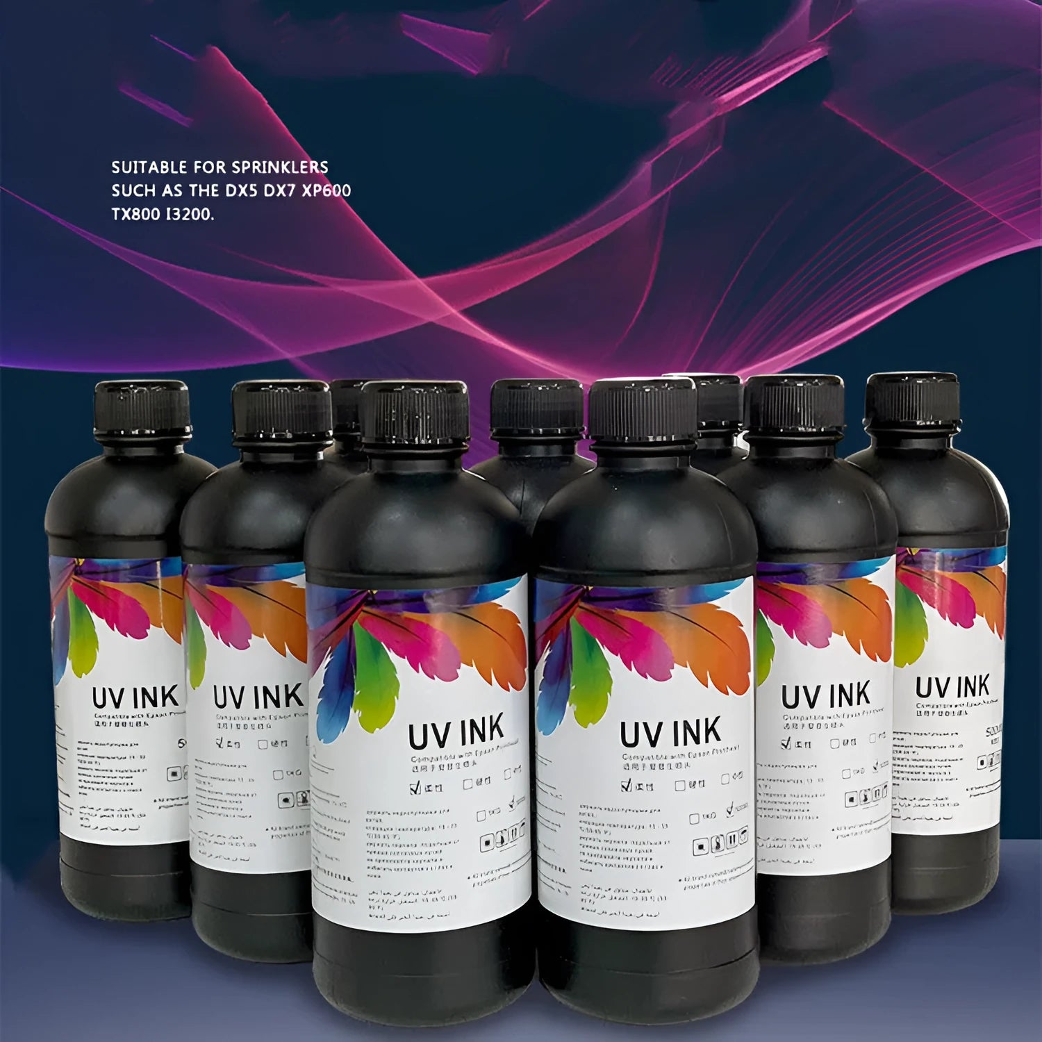 500ml bottle of Epson compatible UV ink for XP600 TX800 printers