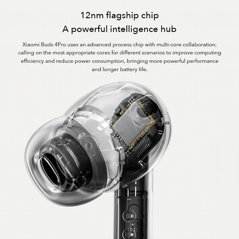Black and gold Active Noise Reduction True Wireless Bluetooth in-ear earbuds with charging case.