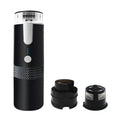 Black portable wireless electric coffee maker, 170ml tank, 1200mAh battery, USB charging, H245mm x 76mm