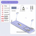 Standard purple multi-functional fitness board with automatic rebound abdominal wheel for home exercise.