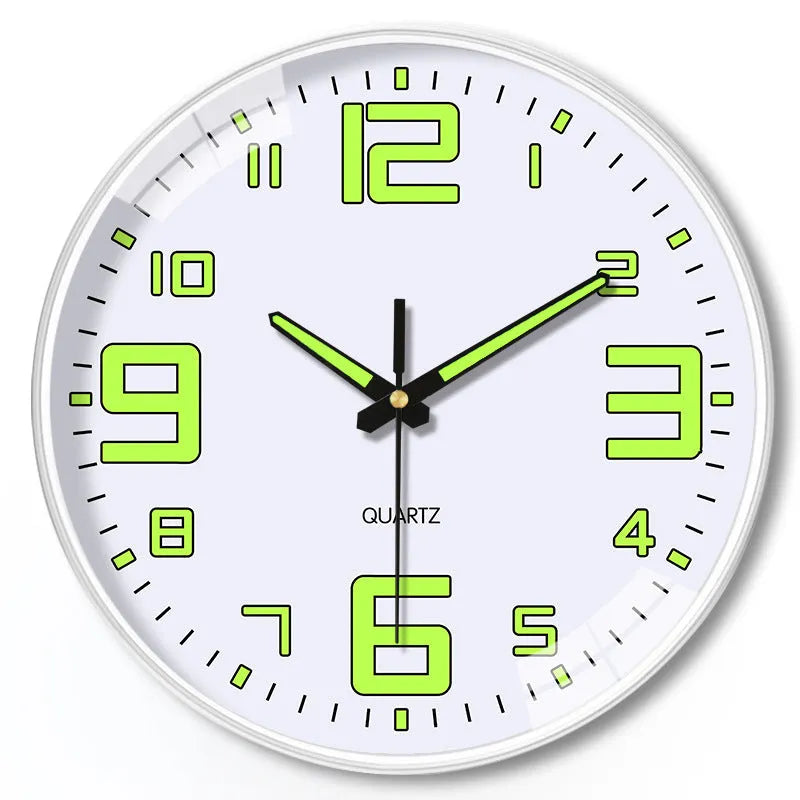 20cm diameter luminous wall clock with modern design and plastic shell for home and office use