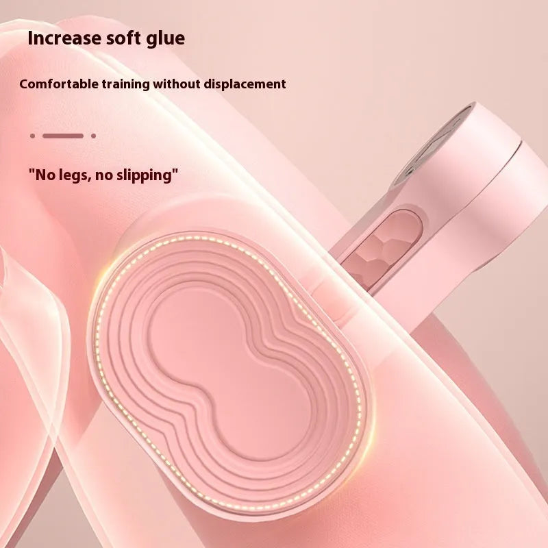 Intelligent counting pelvic floor muscle trainer in white peach pink with 360 degree rotation for leg shaping