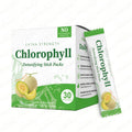 Chlorophyll stick pack supplement with sweet melon flavour, 30 sachets per box