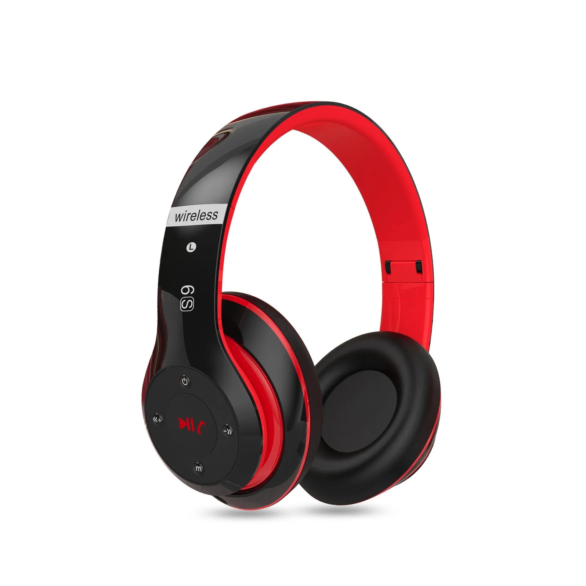 Bluetooth gaming headset V5.0+EDR in black with head-mounted design and HiFi audio