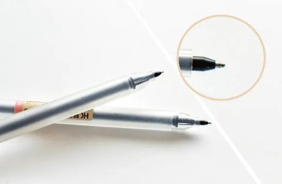 Pack of 12 Muji gel pens with 0.5mm fine nibs.