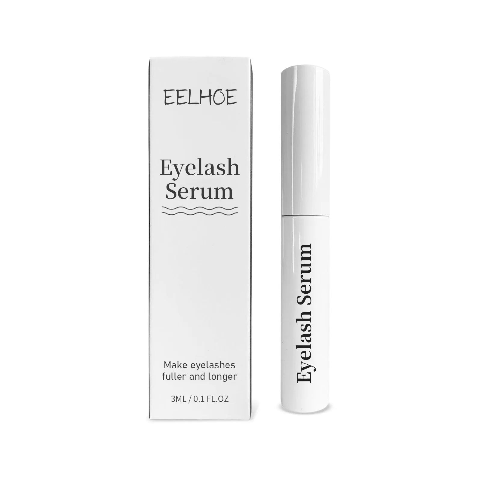 3ml bottle of natural eyelash growth serum for curly black lashes