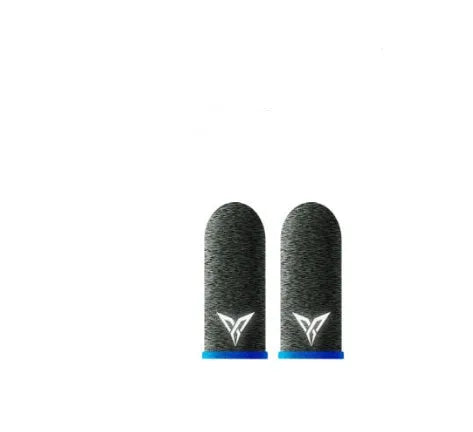 Green gaming thumb sleeve with 3M reflective logo, made from silver fibre yarn for sweat absorption.