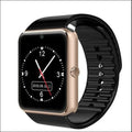 Smart watch with 1.54 inch touchscreen on a silicone strap, shown in black colour.