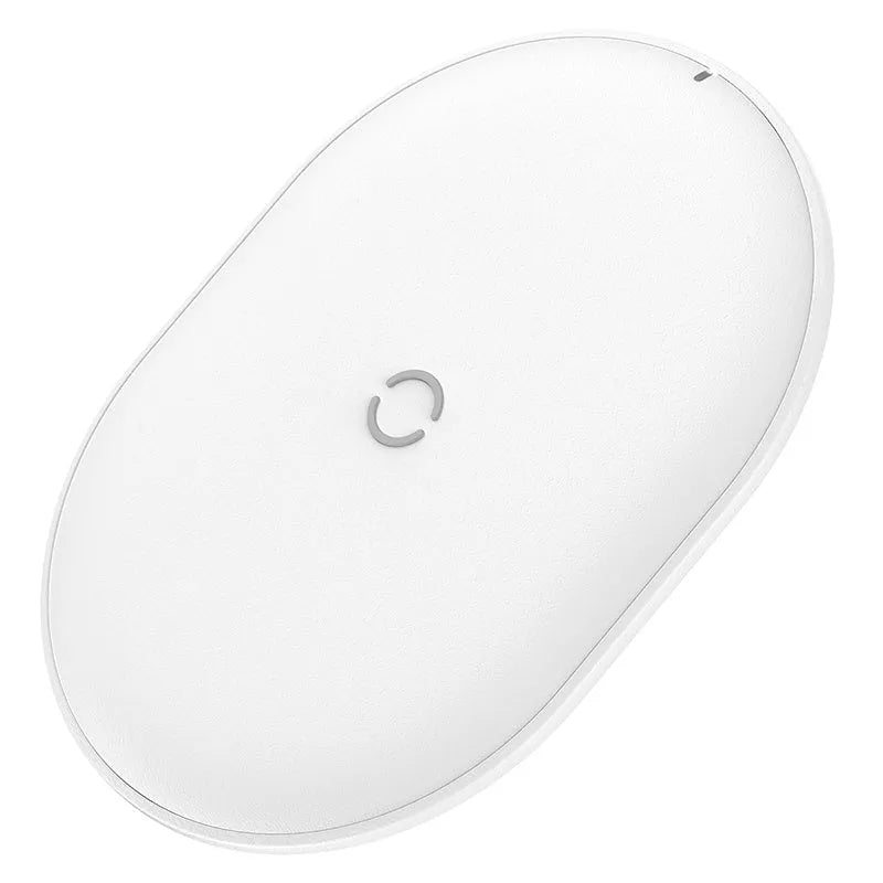 Baseus rough texture wireless charging pad with Type-C cable in black or white colour options