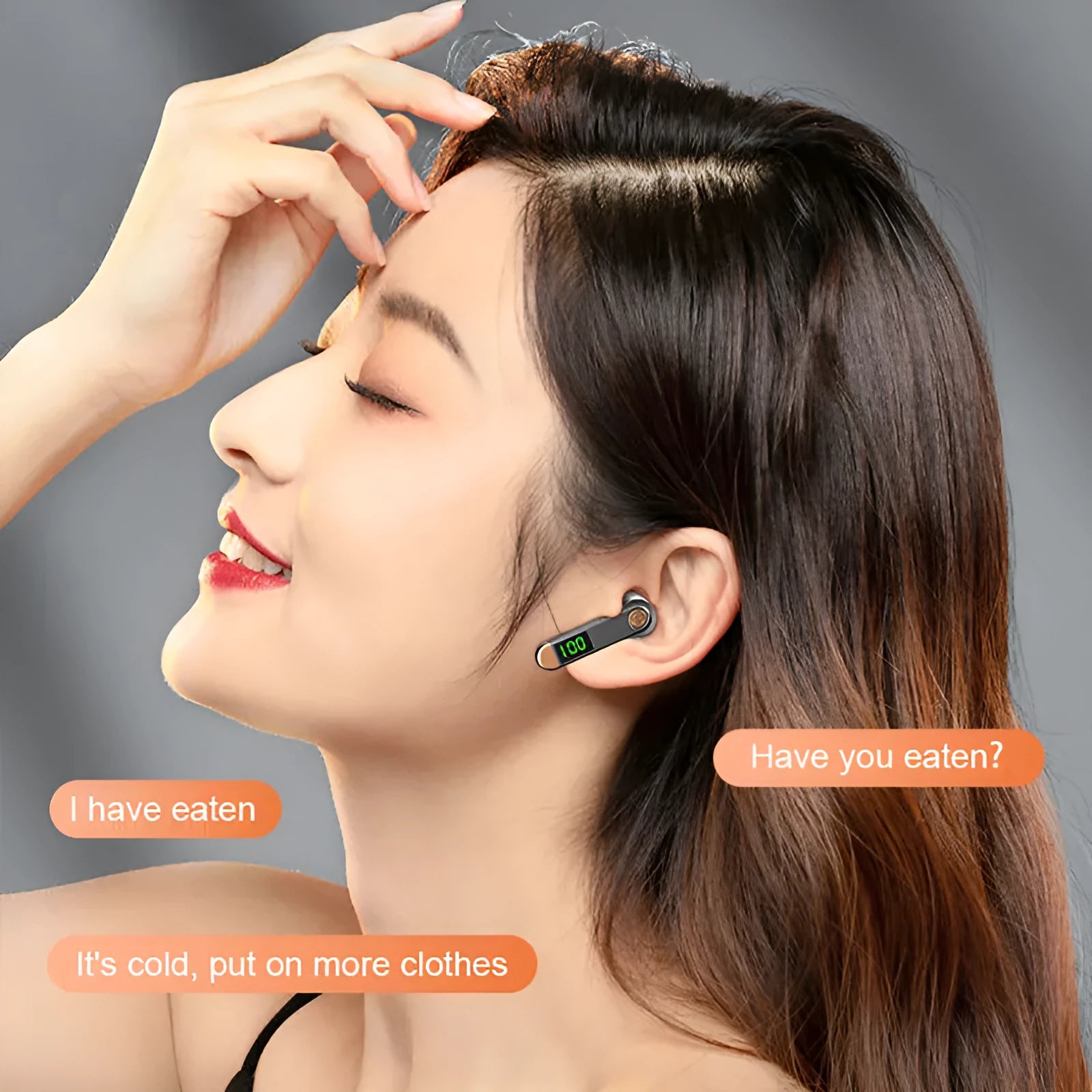 Single ear Bluetooth headset in Jazz Black with earplug style design for car and sports use