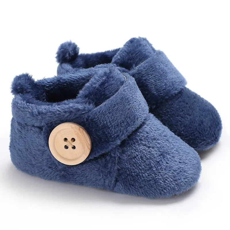 Velcro baby shoes soft soled walking shoes with fleece upper in 11cm 12cm 13cm and ten colours